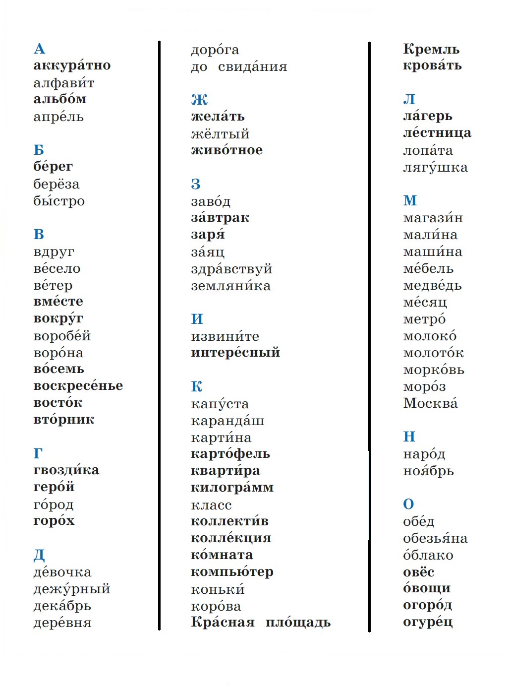 Русский язык 3 класс учебник Канакина, Горецкий 1 часть, страница 42, словарь